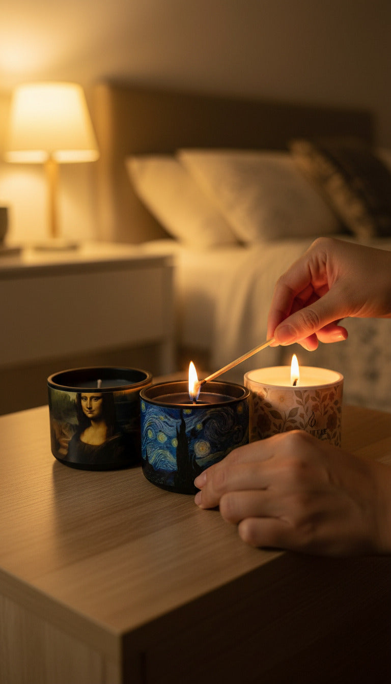 Trio Arte & Aroma — Coleção Completa (3 Velas)